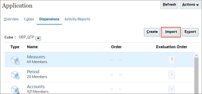 Click Import